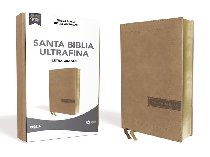 Span-NBLA Ultrathin/Large Print/Handy Size Bible (Santa Biblia Ultrafina/Letra Grande/Tamano)-Beige Leathersoft | SHOPtheWORD