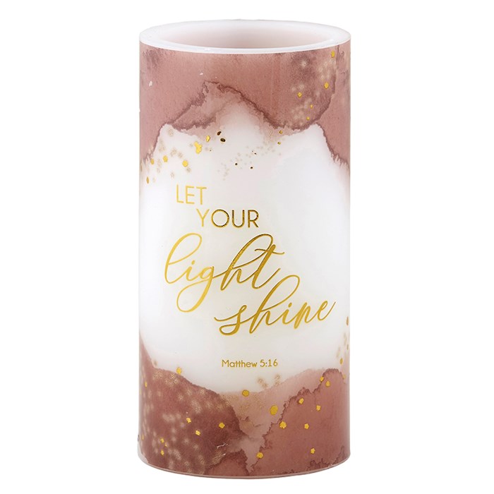 LED Candle Christian Verse-Let Your Light Shine (Matthew 5:16) (6