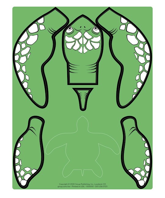 VBS-Anchored-Elementary Turtle Template Sheet (Pack Of 10) | SHOPtheWORD