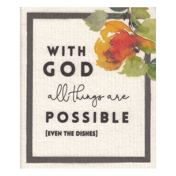 Organic Dishcloth-All Things Are Possible (7.75