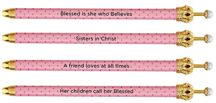 Pen-Pearl Crown-Pink-Assorted Phrases | SHOPtheWORD