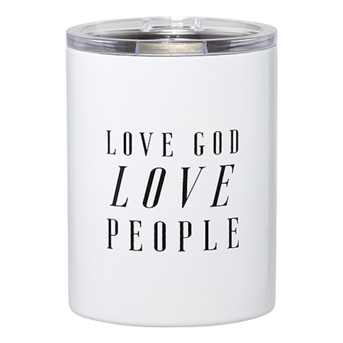 Stainless Steel Tumbler-Love God, Love People (12 Oz) | SHOPtheWORD