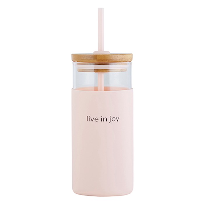 Glass Tumbler-Live In Joy (18 Oz) | SHOPtheWORD