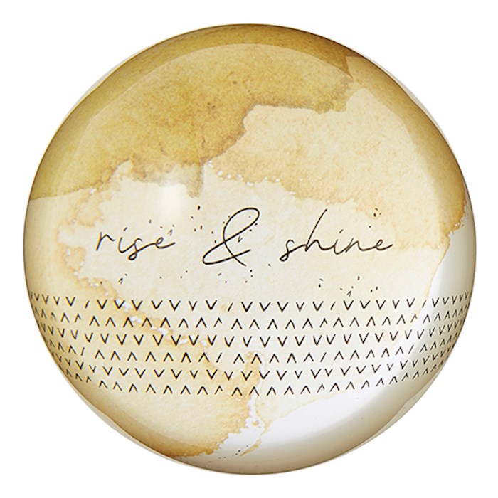 Paperweight-Glass-Rise & Shine-Gift Boxed (3