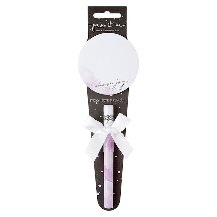Pen w/Sticky Notepad Set-Choose Joy (9.75
