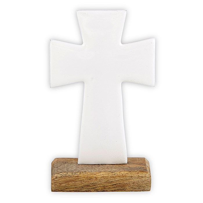Standing Cross-Enamel-White (2