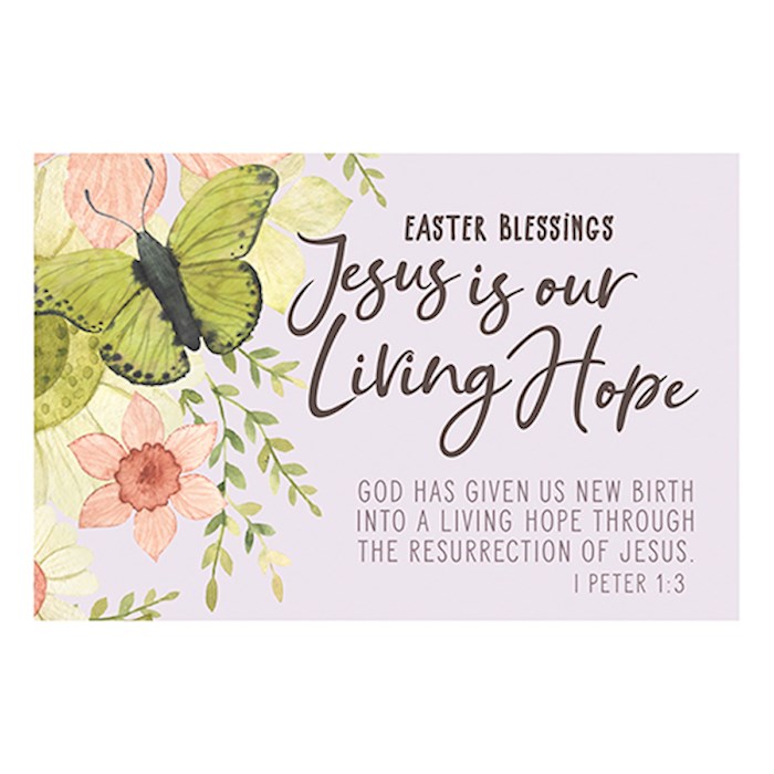 Cards-Pass It On-Jesus Is Our Living Hope/Pastel Butterfly (3