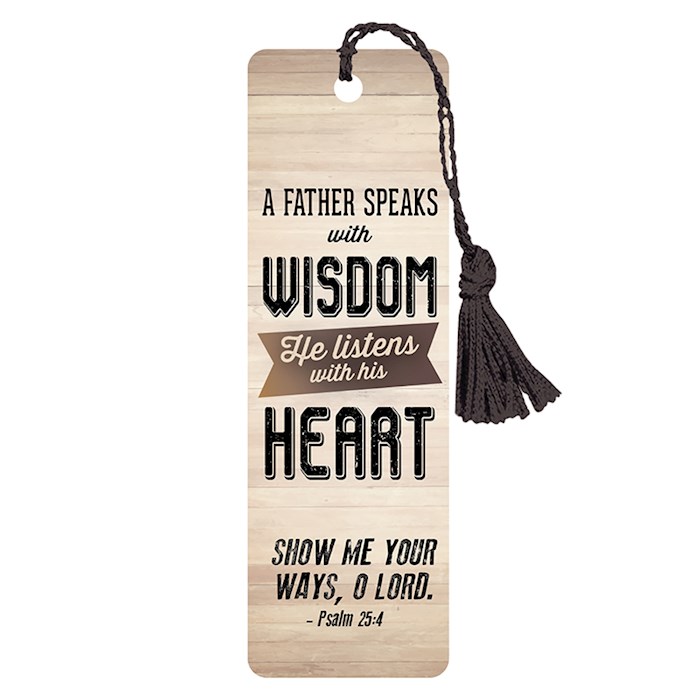 VerseMark-Father Speaks With Wisdom/Woodgrain | SHOPtheWORD
