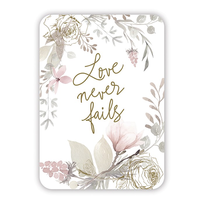 Verse Card-Love Never Fails (Pastel) (2.5