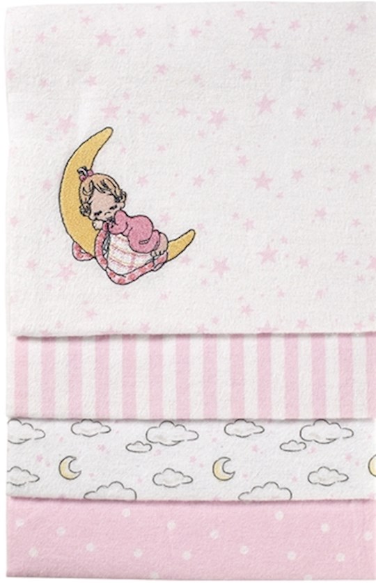 Receiving Blanket-Girl On Cloud/Pink-(Set Of 4) | SHOPtheWORD