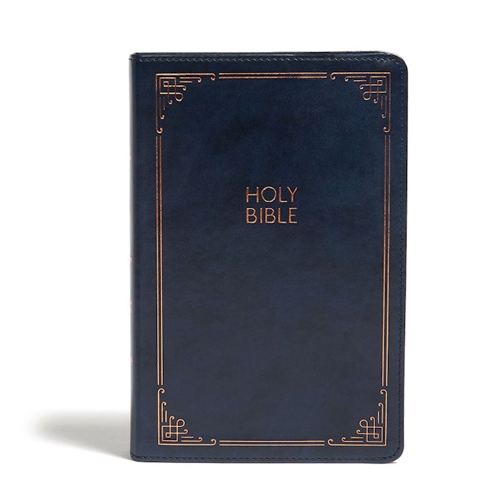 CSB Large Print Personal Size Reference Bible-Navy LeatherTouch Indexed | SHOPtheWORD