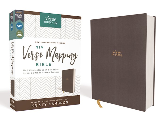 NIV Verse Mapping Bible (Comfort Print)-Gray Cloth Over Board | SHOPtheWORD