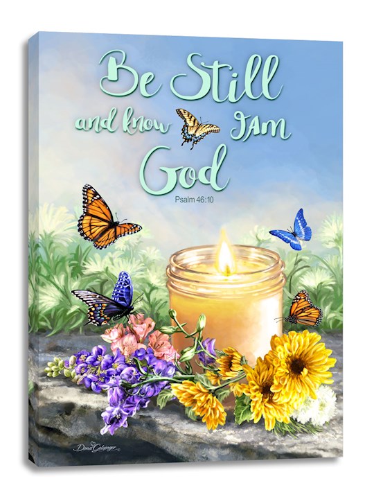 Frameless Canvas-Be Still/Butterfly (10 x 14) | SHOPtheWORD