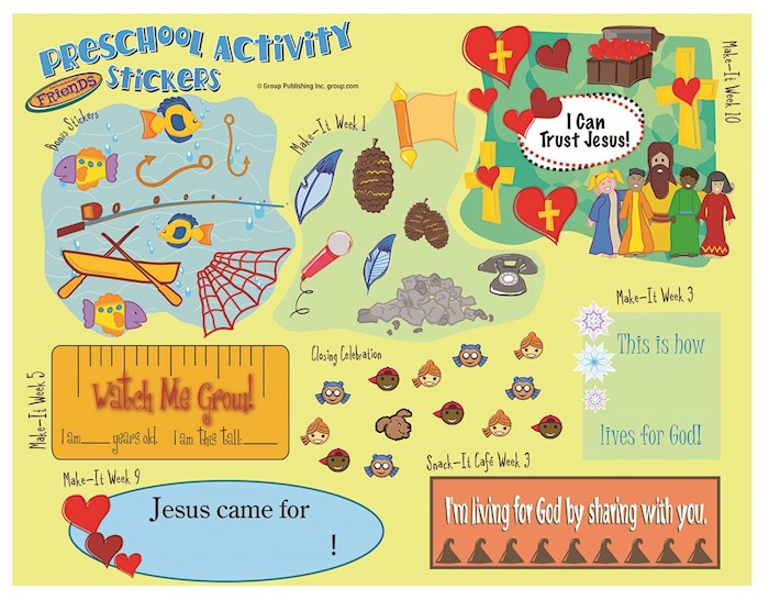 FaithWeaver Friends Winter 2020-2021: Preschool Activity Stickers (Pack Of 5) | SHOPtheWORD