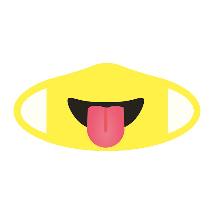 Face Mask-Emoji Tongue (One Size/Snug Fit) | SHOPtheWORD