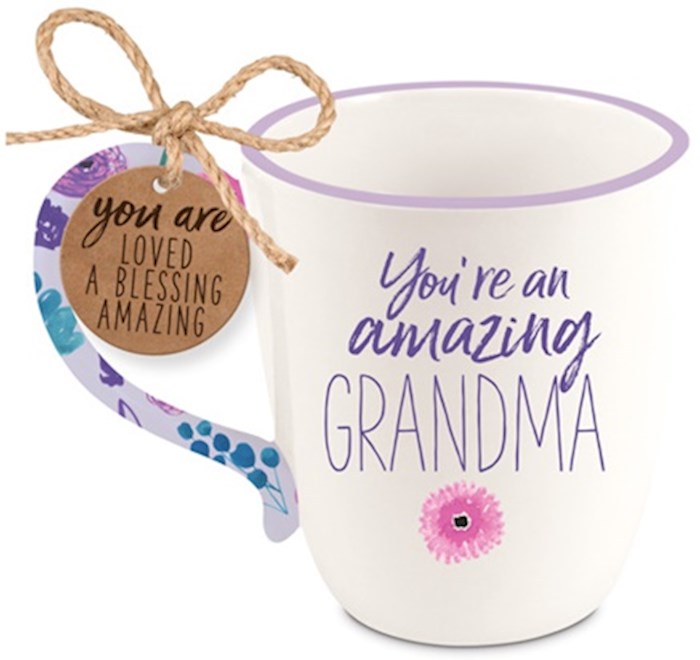 Ceramic Mug-Touch of Floral-Amazing Grandma | SHOPtheWORD