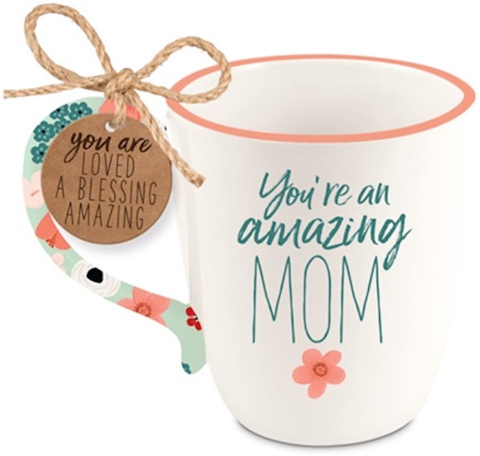 Ceramic Mug-Touch of Floral-Amazing Mom | SHOPtheWORD