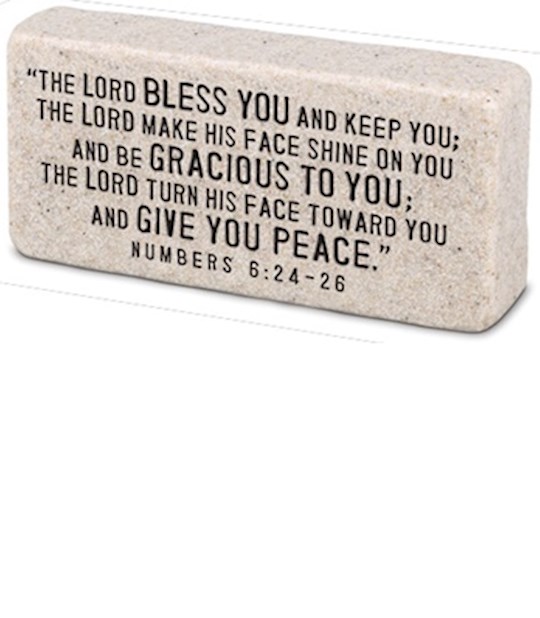 Plaque-Cast Stone-Scripture Block-Blessed (4 x 2 x 1) | SHOPtheWORD