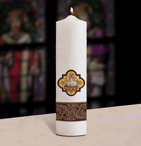 Candle-Agnus Dei Christ Candle-3