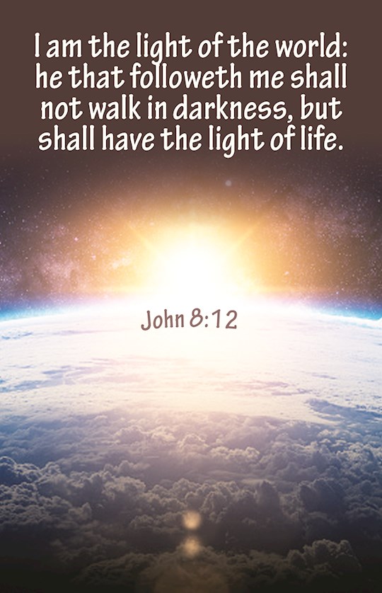Bulletin-I Am The Light Of The World (John 8:12, KJV) (Pack Of 100) | SHOPtheWORD