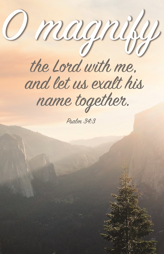 Bulletin-O Magnify The Lord With Me (Psalm 34:3, KJV) (Pack Of 100) | SHOPtheWORD