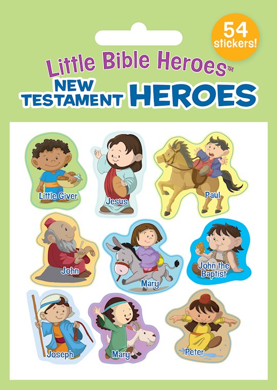 Sticker-New Testament Heroes (Little Bible Heroes)-6 Sheets Of 9 | SHOPtheWORD