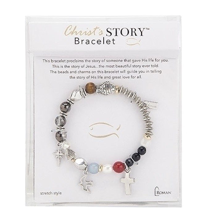 Bracelet-Christ's Story-Bead & Charm-Stretch w/Prayer Card | SHOPtheWORD