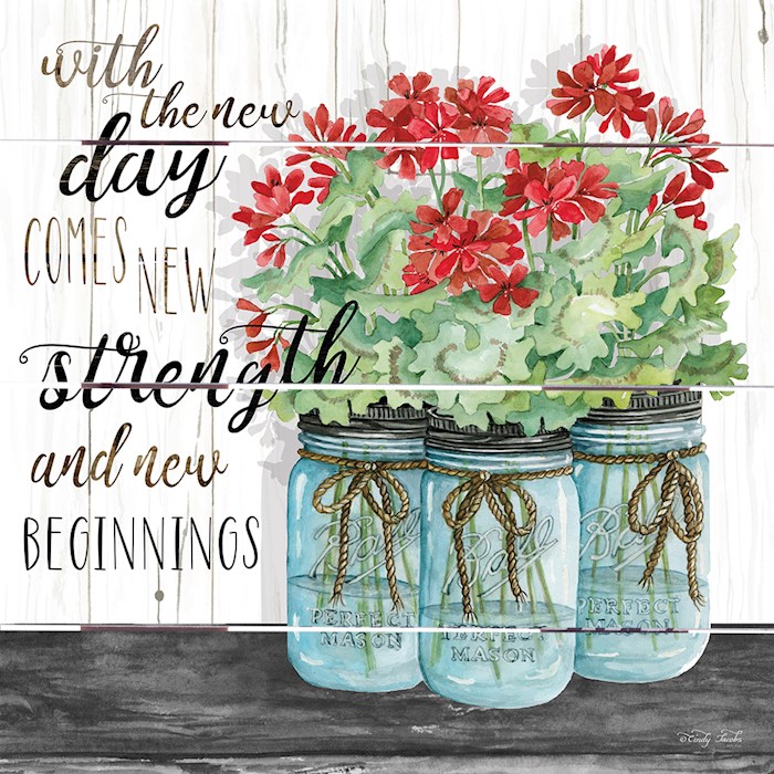 Pallet Art-Blue Jars-New Beginnings (10 X 10) | SHOPtheWORD
