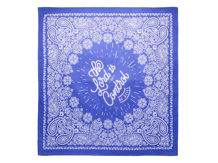 Bandana-The Lord Is In Control-Blue Cotton (22