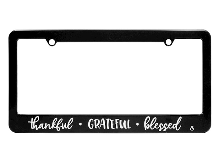Auto Tag Frame-Thankful Grateful Blessed | SHOPtheWORD