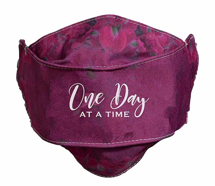 Face Mask-One Day At A Time-Burgundy | SHOPtheWORD