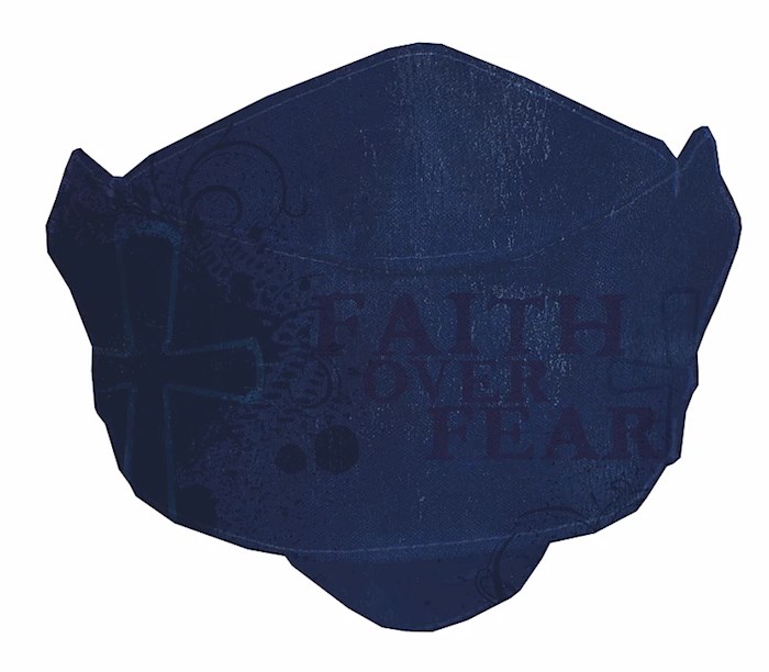 Face Mask-Faith Over Fear-Navy | SHOPtheWORD