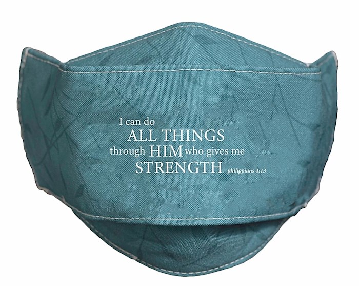 Face Mask-I Can Do All Things Through Him Who Gives Me Strength-Blue | SHOPtheWORD