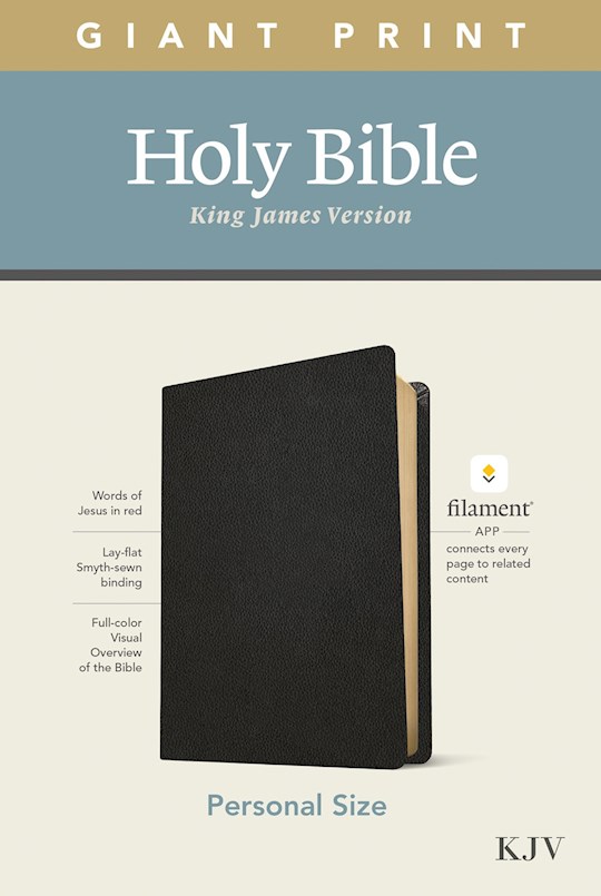 KJV Personal Size Giant Print Bible/Filament Enabled-Black Genuine Leather | SHOPtheWORD
