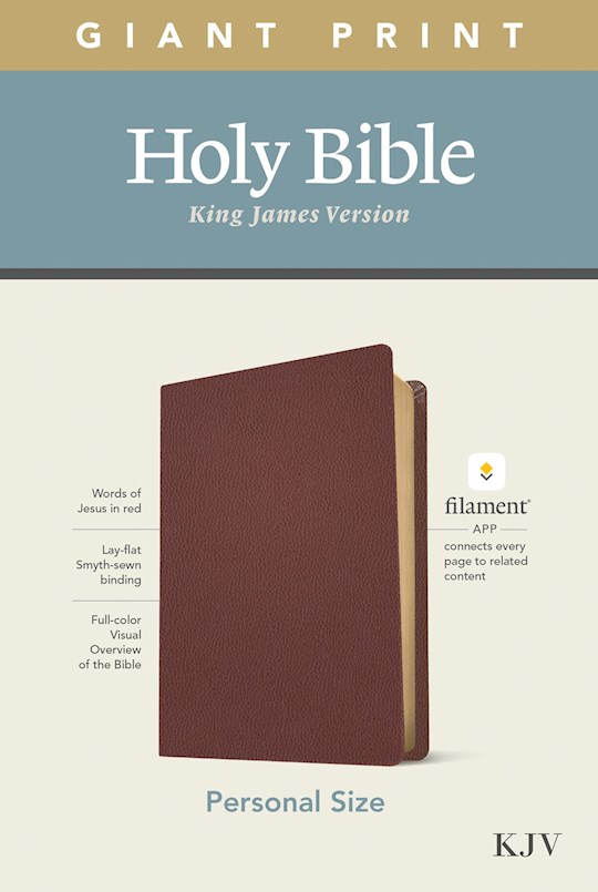 KJV Personal Size Giant Print Bible/Filament Enabled-Burgundy Genuine Leather | SHOPtheWORD