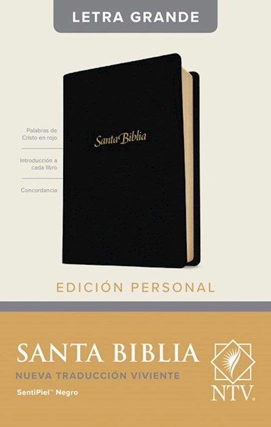 Span-NTV Personal Size Large Print Bible (Edicion Personal Letra Grande)-Black LeatherLike Indexed | SHOPtheWORD
