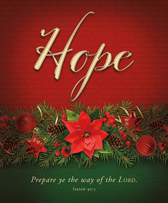 Bulletin-Advent Week 1: Hope/Prepare Ye The Way Of The LORD. (Isaiah 40:3) (Pack Of 100)-Legal Size | SHOPtheWORD