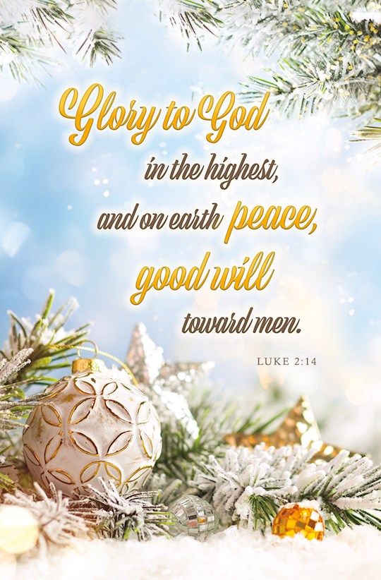 Bulletin-Glory To God In The Highest (Luke 2:14) (Pack Of 100) | SHOPtheWORD