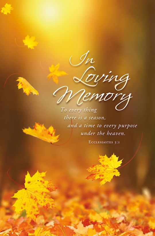 Bulletin-To Every Thing There Is A Season....(Ecclessiastes 3:1) (Pack Of 100) | SHOPtheWORD