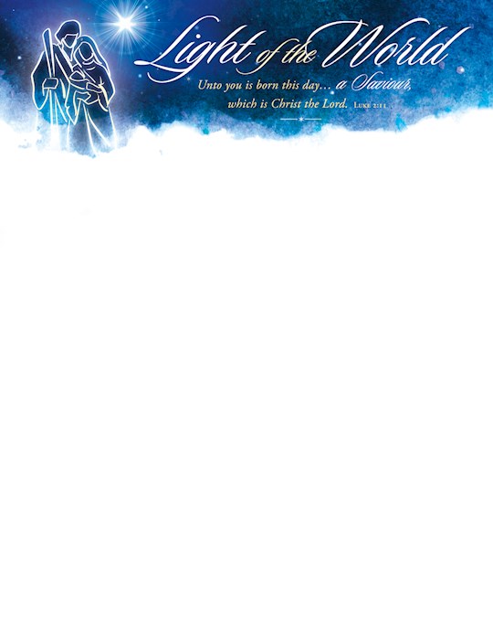 Letterhead-Light Of The World (Luke 2:11) (Pack Of 100) | SHOPtheWORD