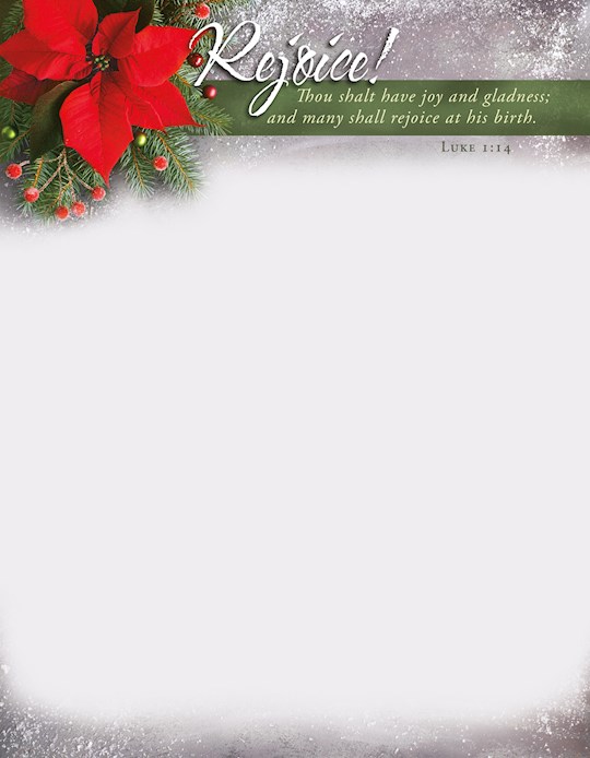 Letterhead-Rejoice! Many Shall Rejoice At His Birth (Luke 1:14) (Pack Of 100) | SHOPtheWORD