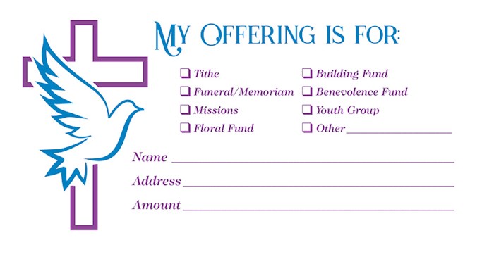 Offering Envelope-Dove & Cross (Value) (Pack Of 100) | SHOPtheWORD