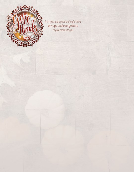 Letterhead-Give Thanks (Pack Of 50) | SHOPtheWORD
