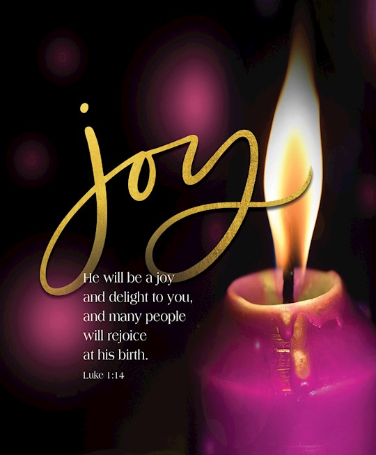 Bulletin-Advent Week 3: Candle, Joy, Scripture (Luke 1:14) (Pack Of 50)-Legal Size | SHOPtheWORD