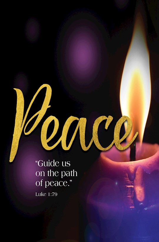 Bulletin-Advent Week 4: Candle, Peace, Scripture (Luke 1:79) (Pack Of 50) | SHOPtheWORD