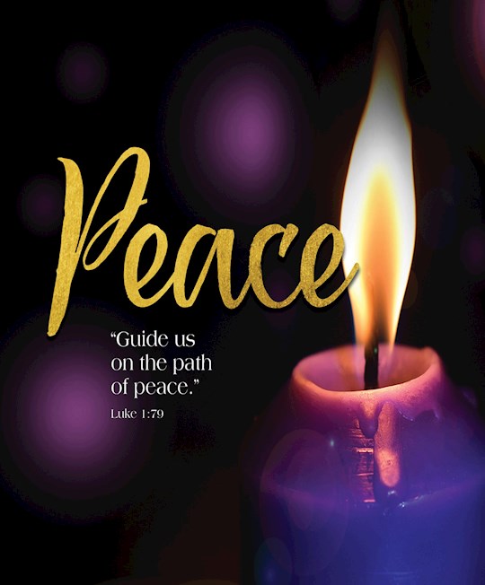 Bulletin-Advent Week 4: Candle, Peace, Scripture (Luke 1:79) (Pack Of 50)-Legal Size | SHOPtheWORD