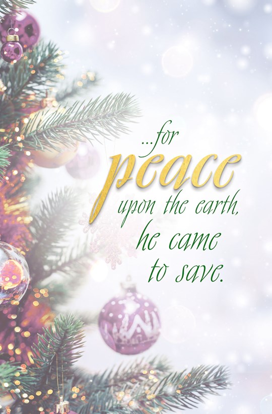 Bulletin-Advent Week 2: Peace/Trees And Ornaments (Pack Of 50) | SHOPtheWORD