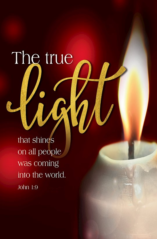 Bulletin-The True Light That Shines On All People (John 1:9) (Pack Of 50) | SHOPtheWORD