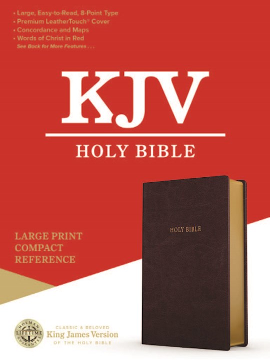 KJV Large Print Compact Reference Bible-Burgundy Mass Market LeatherTouch | SHOPtheWORD