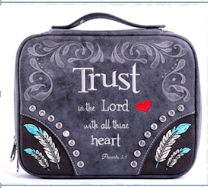 Bible Cover-Trust In The Lord With All Thine Heart (Proverbs 3:5)-Black | SHOPtheWORD